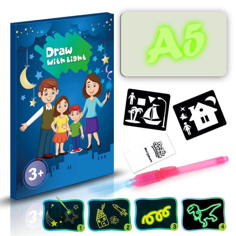 3D drawing pad Educational Toy Drawing 8 Light Effects English A5 S