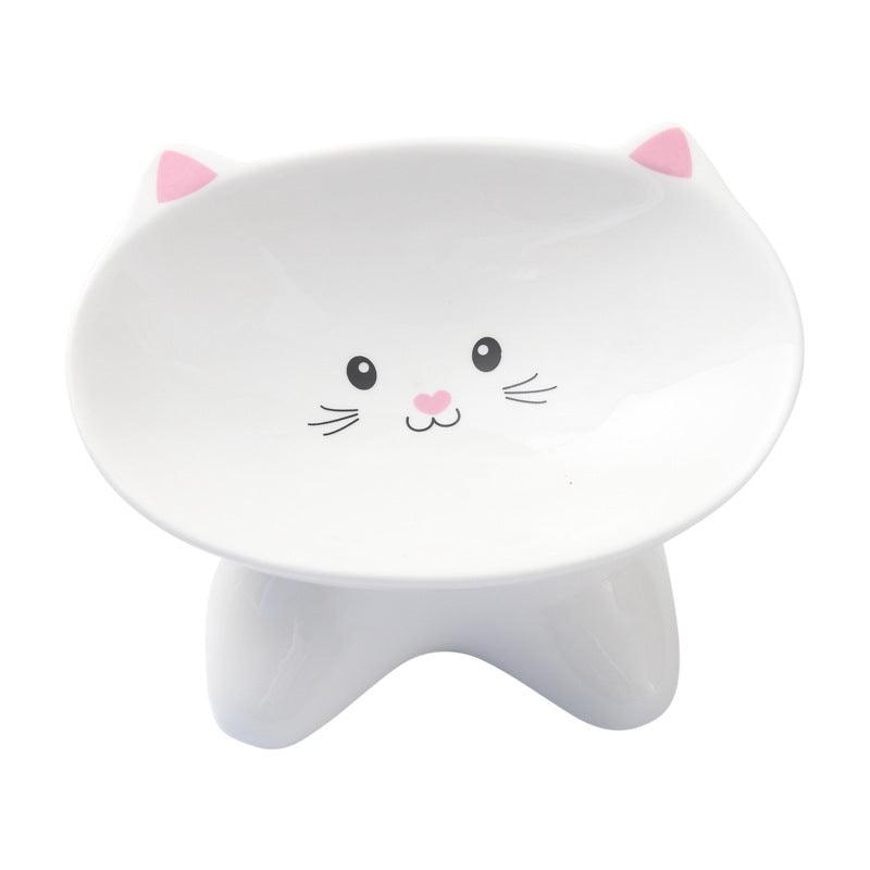 ceramic cat bowl Small Cat Face Shape Pet Food Bowl