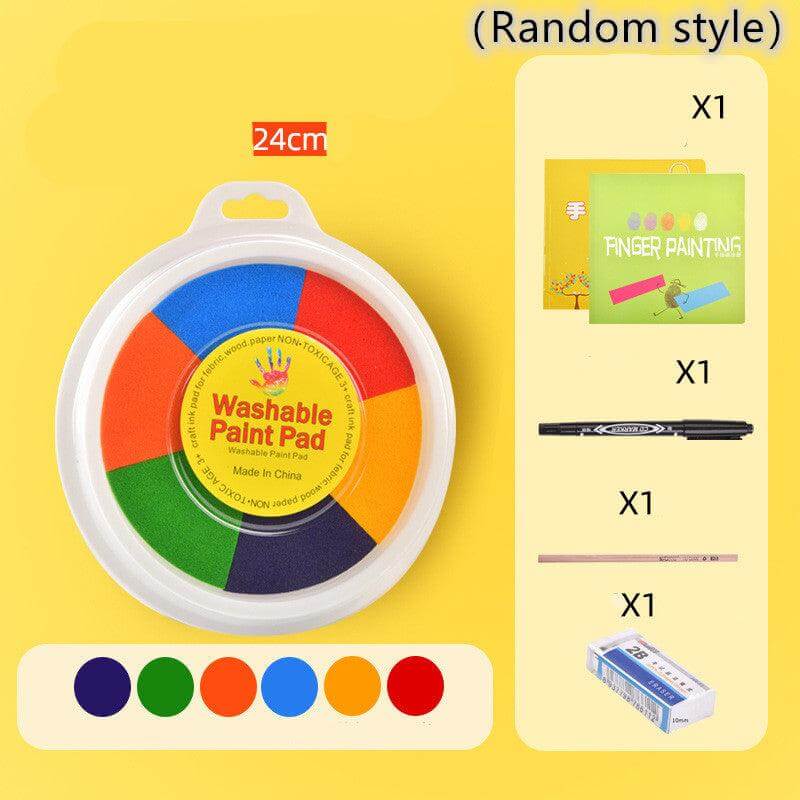 kindergarten art supplies New Hot Selling Kindergarten Finger Print Large 6color suit