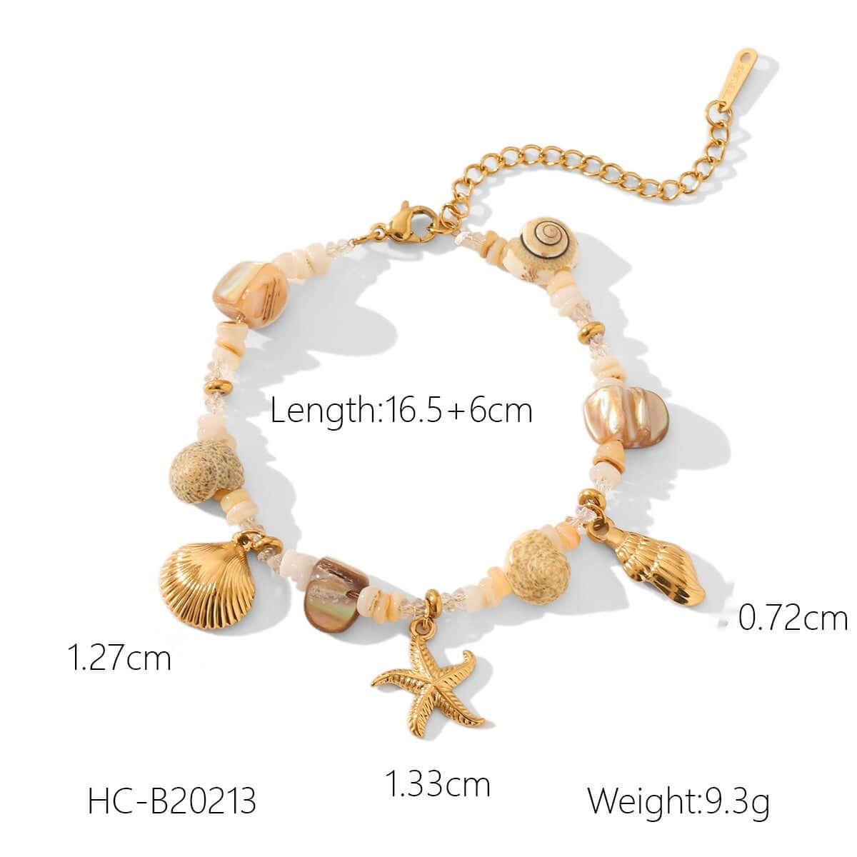 stainless steel bracelet Conch Starfish Shell Bracelet HCB20213