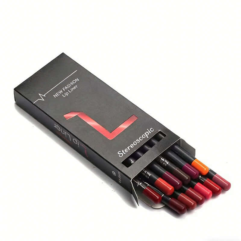 Soft lip pencils 12 Color Lip Liner Pencil Set Ultra Fine Lip Liners 12pcs