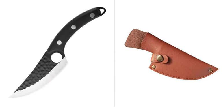 stainless steel kitchen knives Hand Hammered Tone Boning Knife Set2