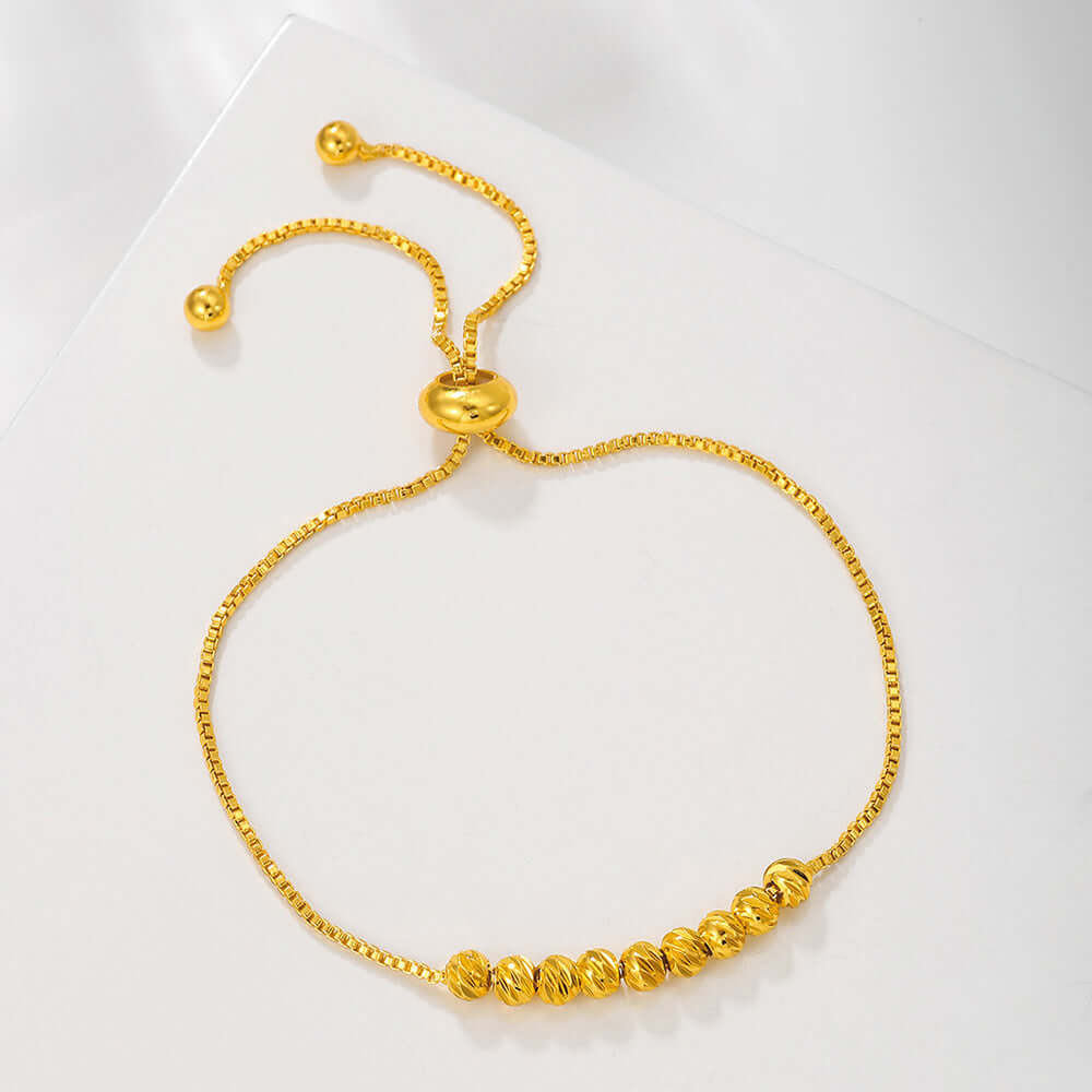 Stylish gold bracelet 1pcs Gold Pulling Rope Bracelet Golden