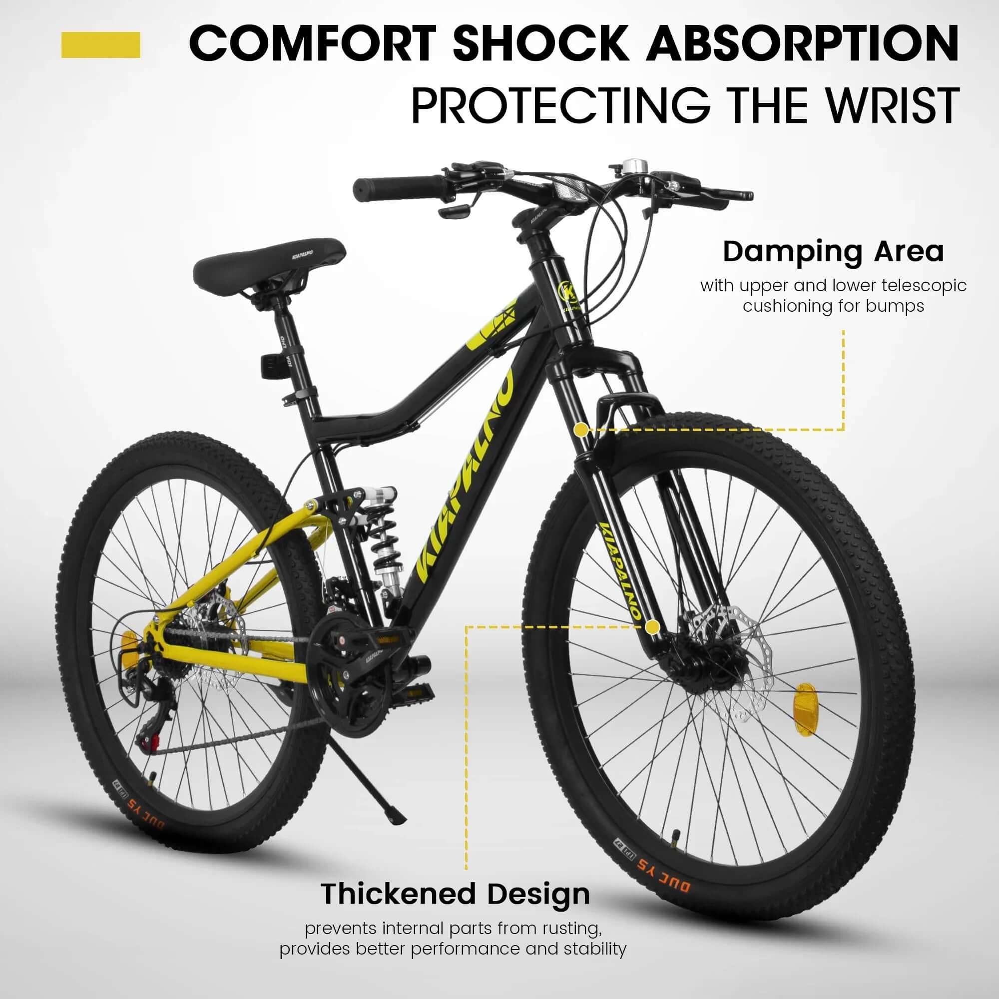 Unisex Mountain Bike 26 Inch Steel Frame 21-speed Unisex Mountain Bike