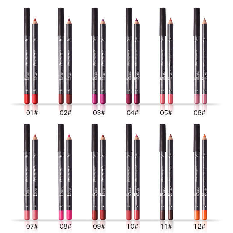 Soft lip pencils 12 Color Lip Liner Pencil Set Ultra Fine Lip Liners