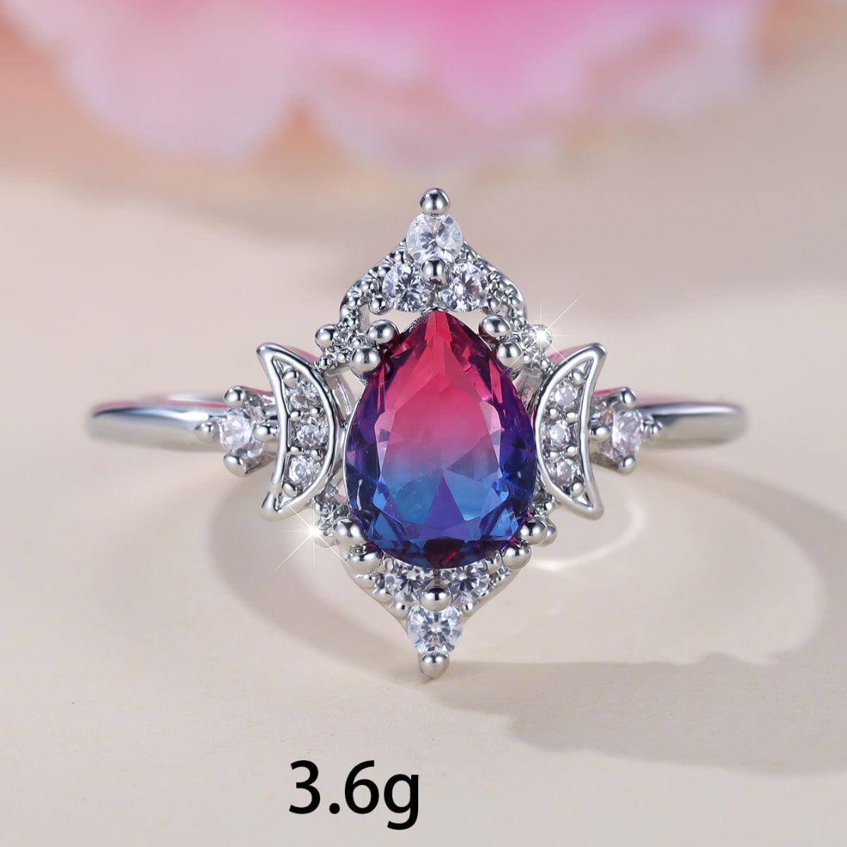 designer rings for women New Gradient White K Rose Ring