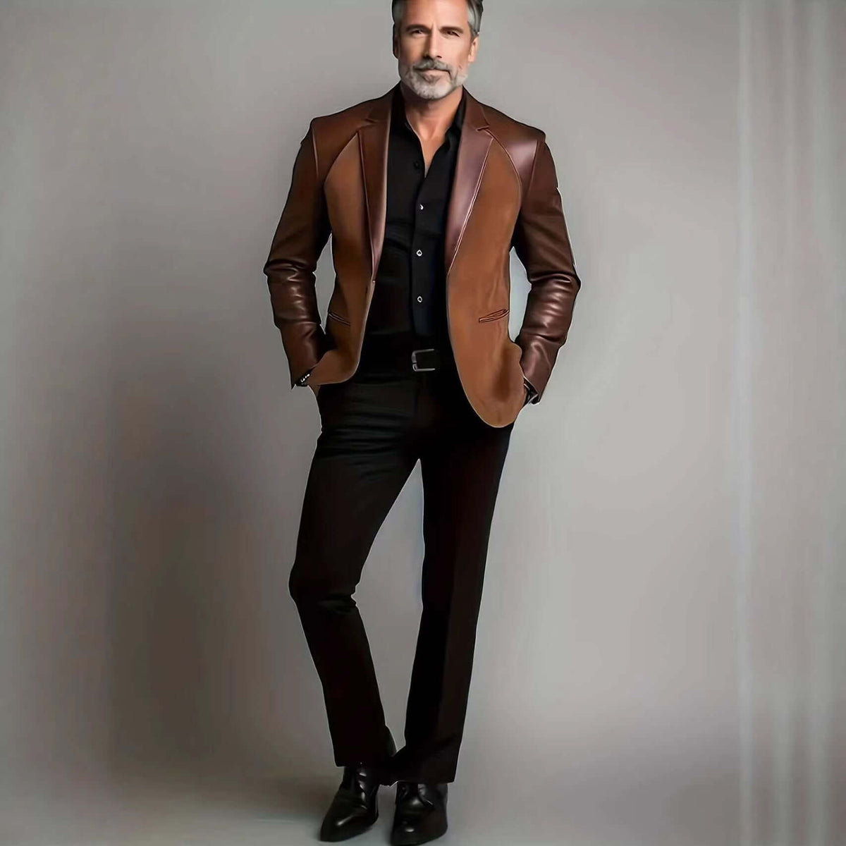 Stylish Suit-collar Coat For Middle-aged Dads