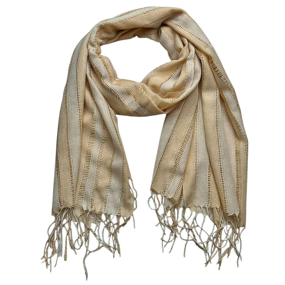 khaki and black scarf - Textured Casual Scarf 71inchx17.5inch