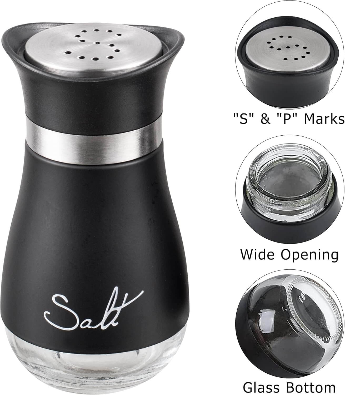Salt And Pepper Shakers Set - Salt Containers For Gifts,