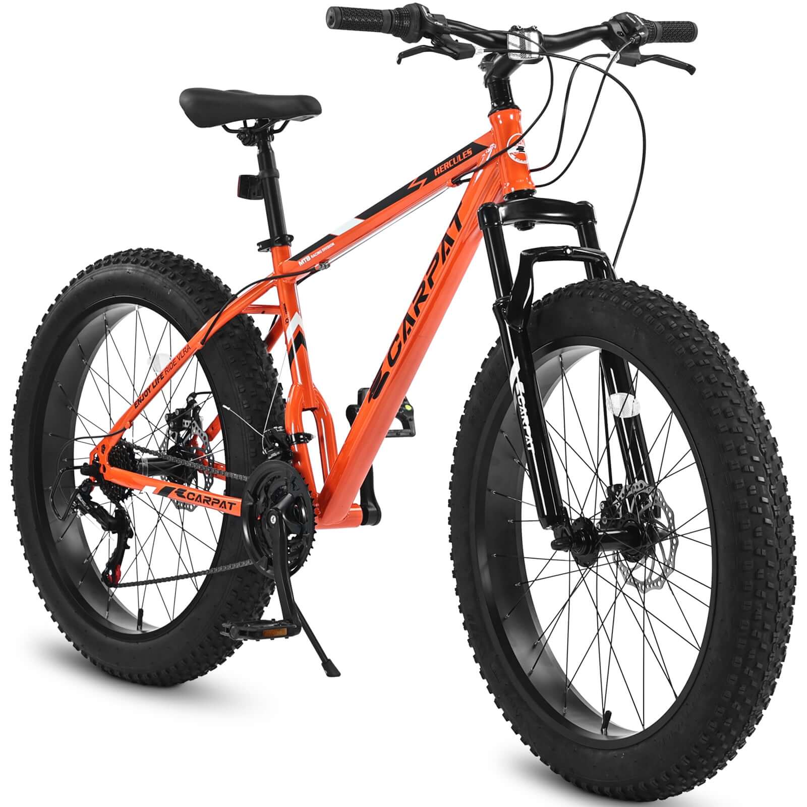 S26109 Elecony 26 Inch Fat Tire Bike Adult&Youth ORANGE