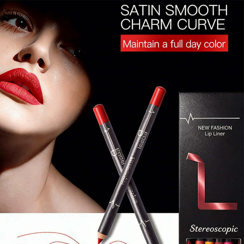 Soft lip pencils 12 Color Lip Liner Pencil Set Ultra Fine Lip Liners