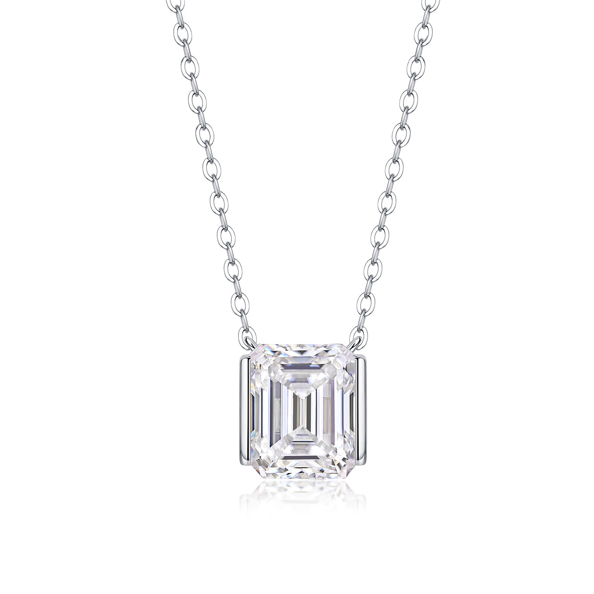1The Brilliance In A Small Space - A Fashionable Jewelry Pendant Set With Moissanite S925 Sterling Silver And Platinum-plated Diamond, Moissanite Silver Jewelry Prohibit Tk Sales