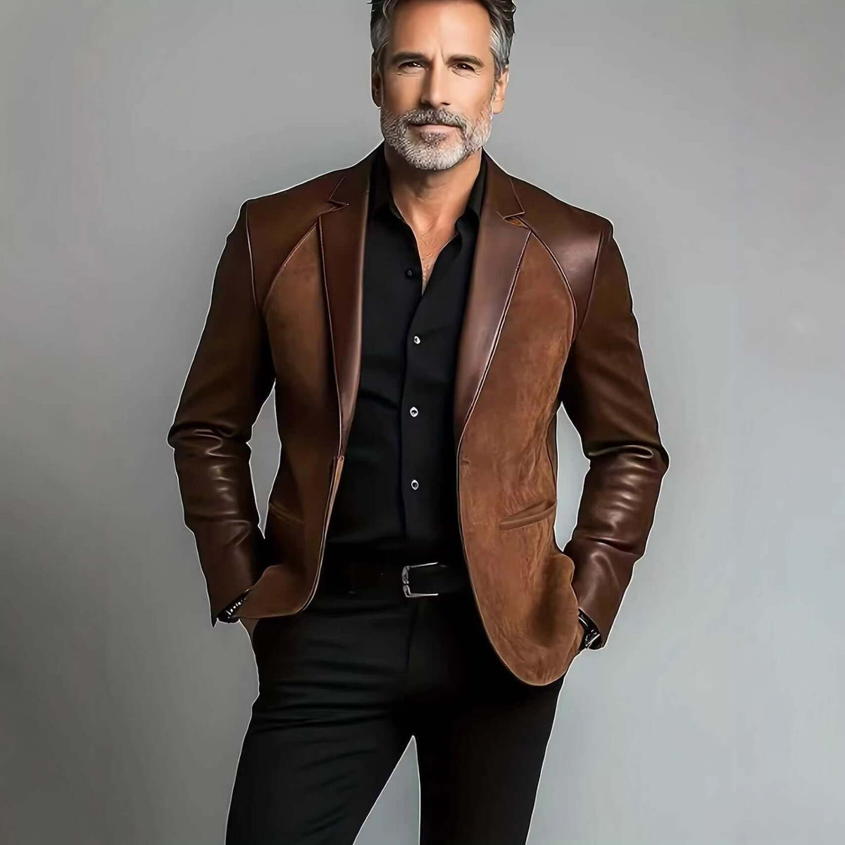 Stylish Suit-collar Coat For Middle-aged Dads