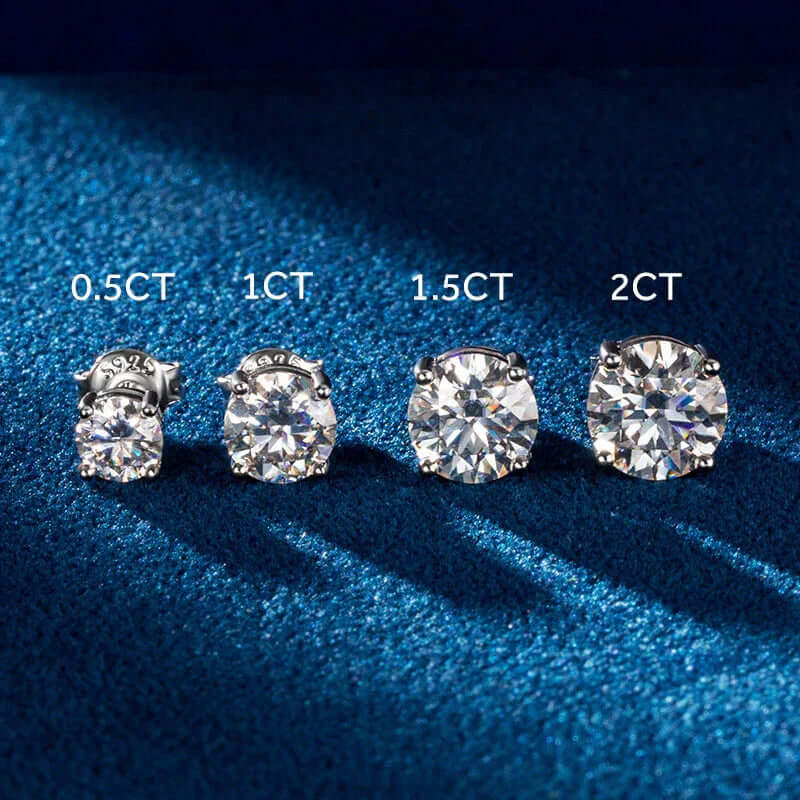 Diamond Stud Earrings 0.5-2ct Moissanite Diamond Stud Earrings