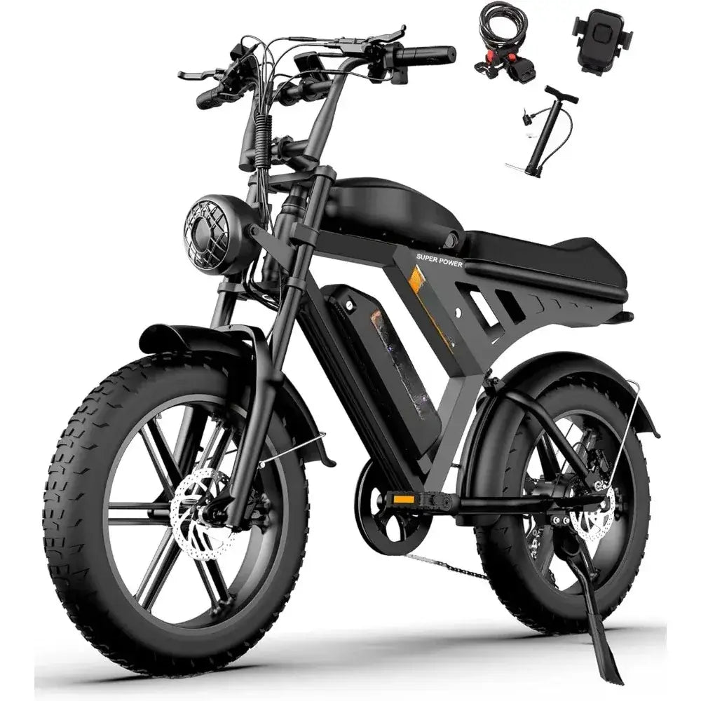 32 MPH Electric Bike , 7 Speed Gear Hydraulic/Disc Brake United States black V30-1000W- Lock