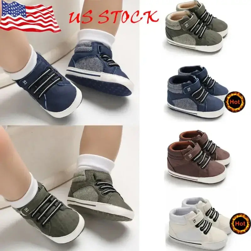 Baby Boys Girls Sneakers US Stock 0-18M New Baby Boys Girls Sneakers