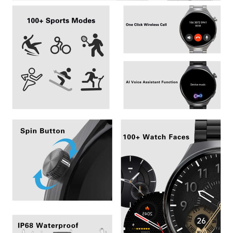 smartwatch for men SENBONO V19 Business Men Smart Watch