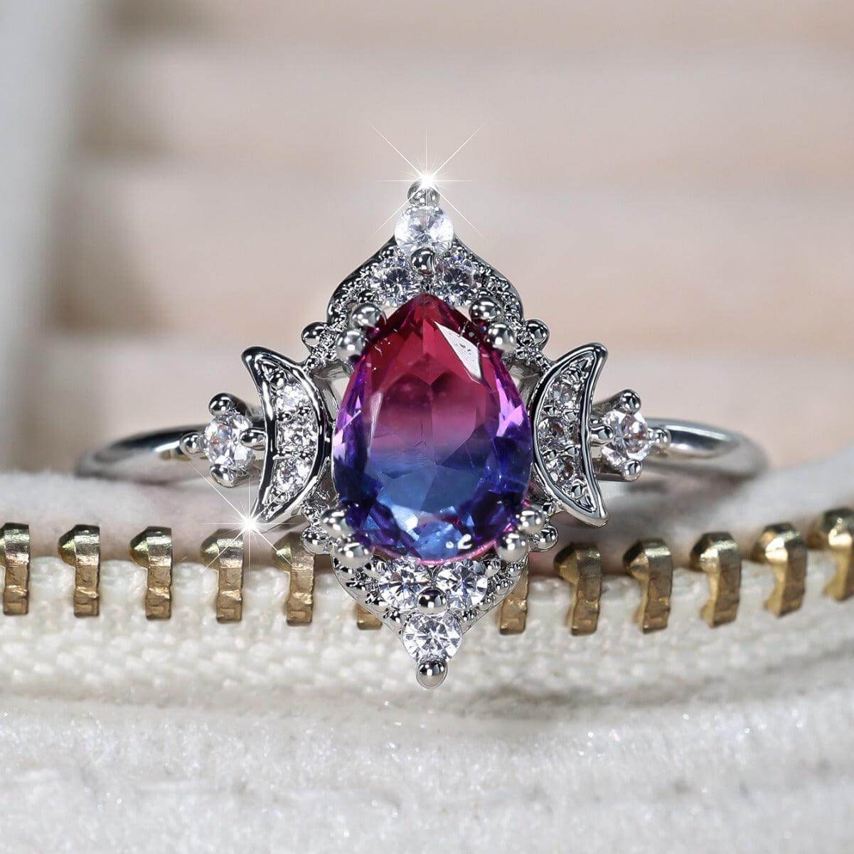 designer rings for women New Gradient White K Rose Ring