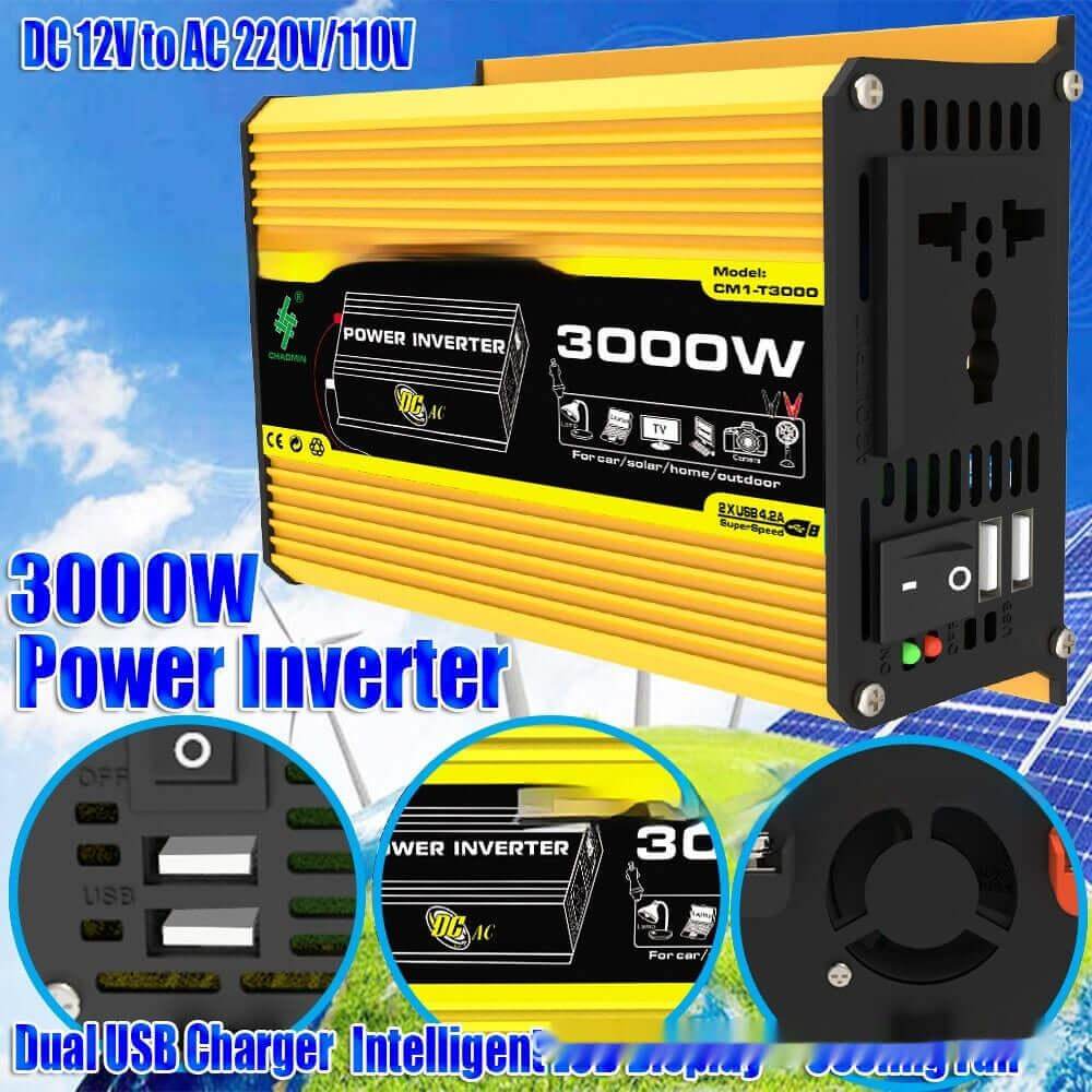 high efficiency solar inverter 12V To 220V110V3000W