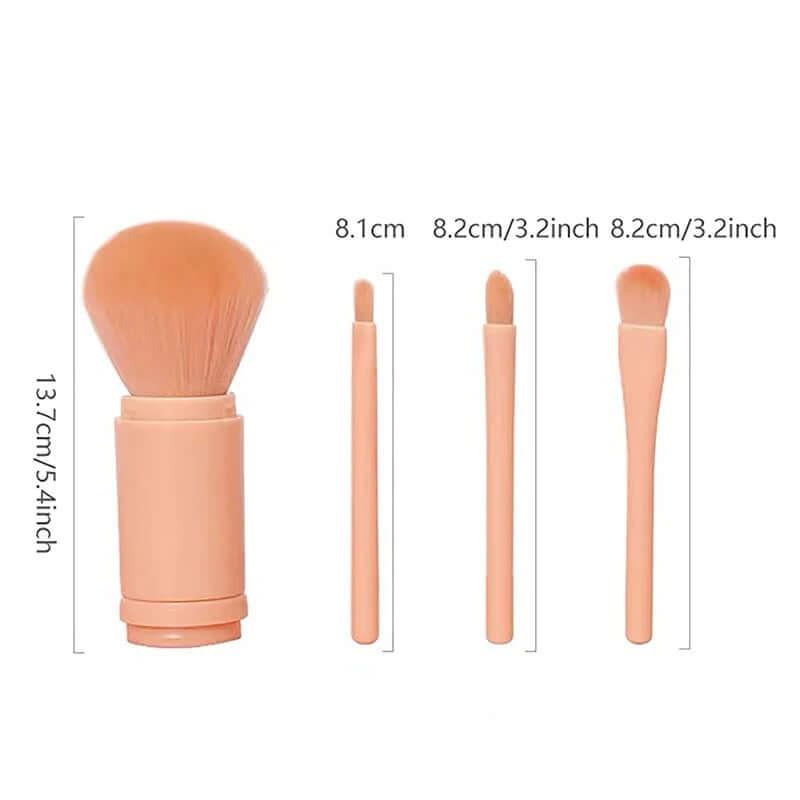 travel makeup brush kit 4in1 Portable Makeup Brush Set Beauty Brush
