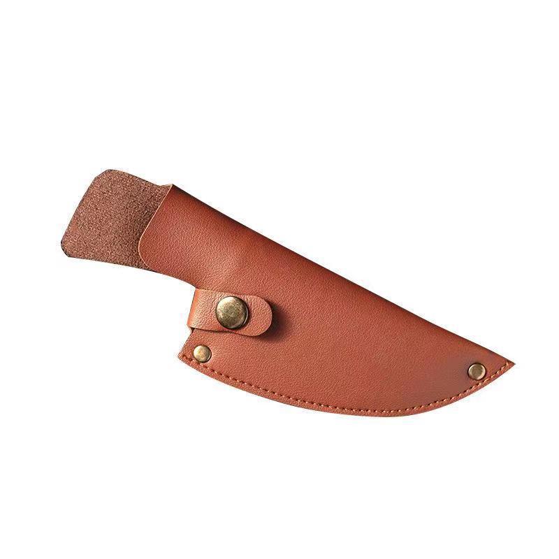 stainless steel kitchen knives Hand Hammered Tone Boning Knife Leather Case