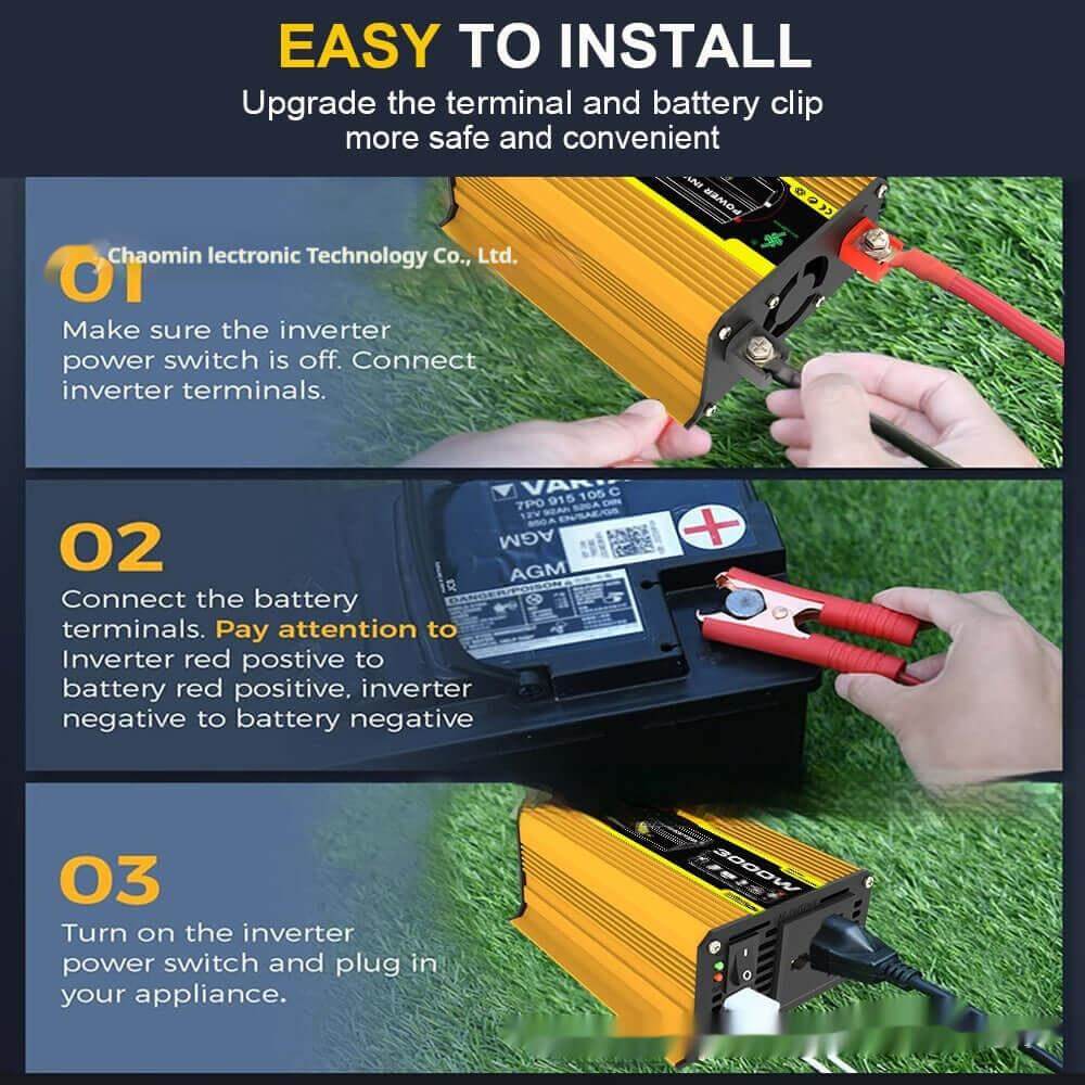 high efficiency solar inverter 12V To 220V110V3000W