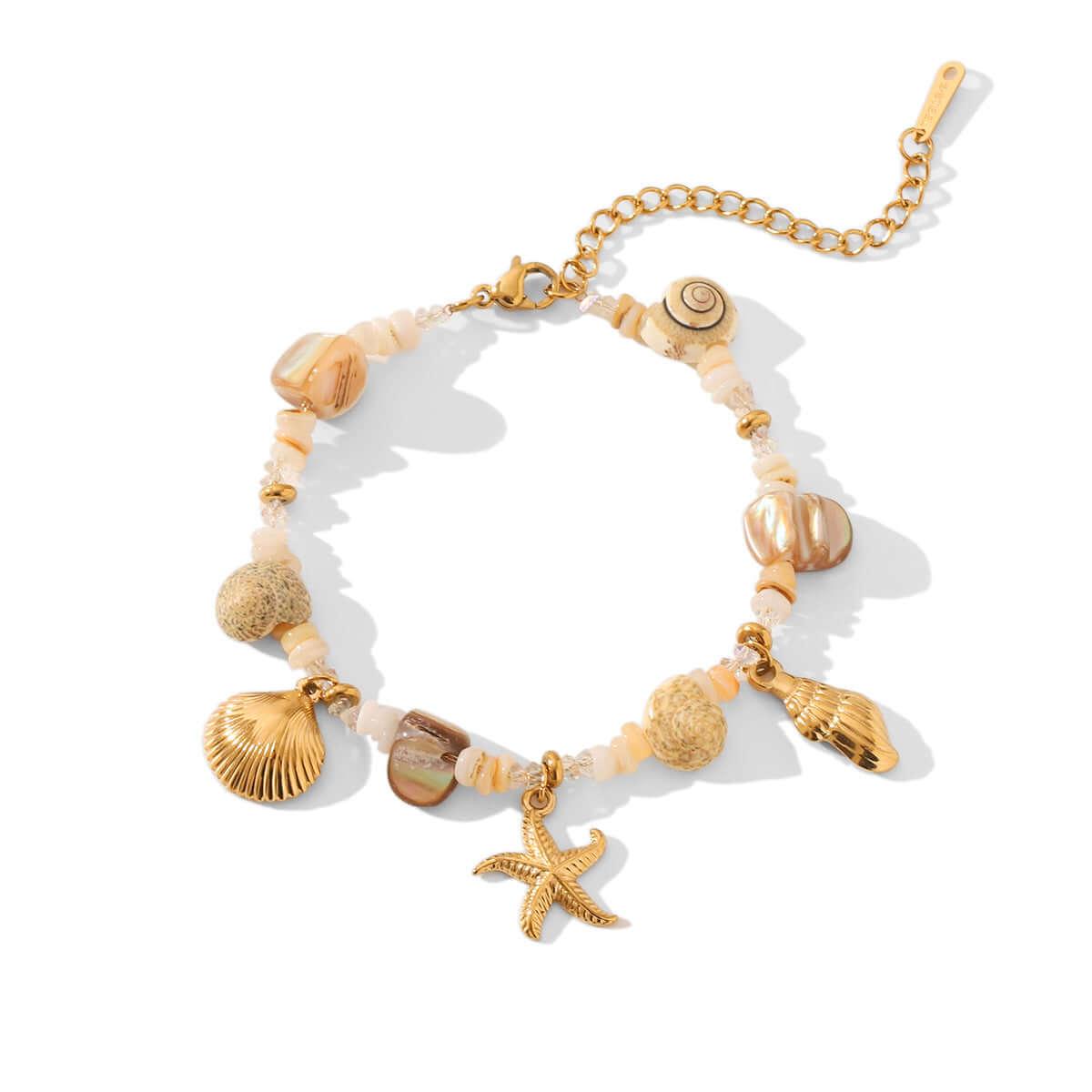 stainless steel bracelet Conch Starfish Shell Bracelet