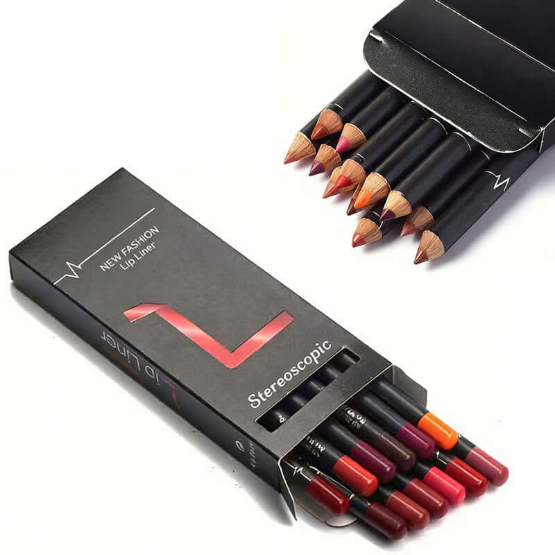 Soft lip pencils 12 Color Lip Liner Pencil Set Ultra Fine Lip Liners
