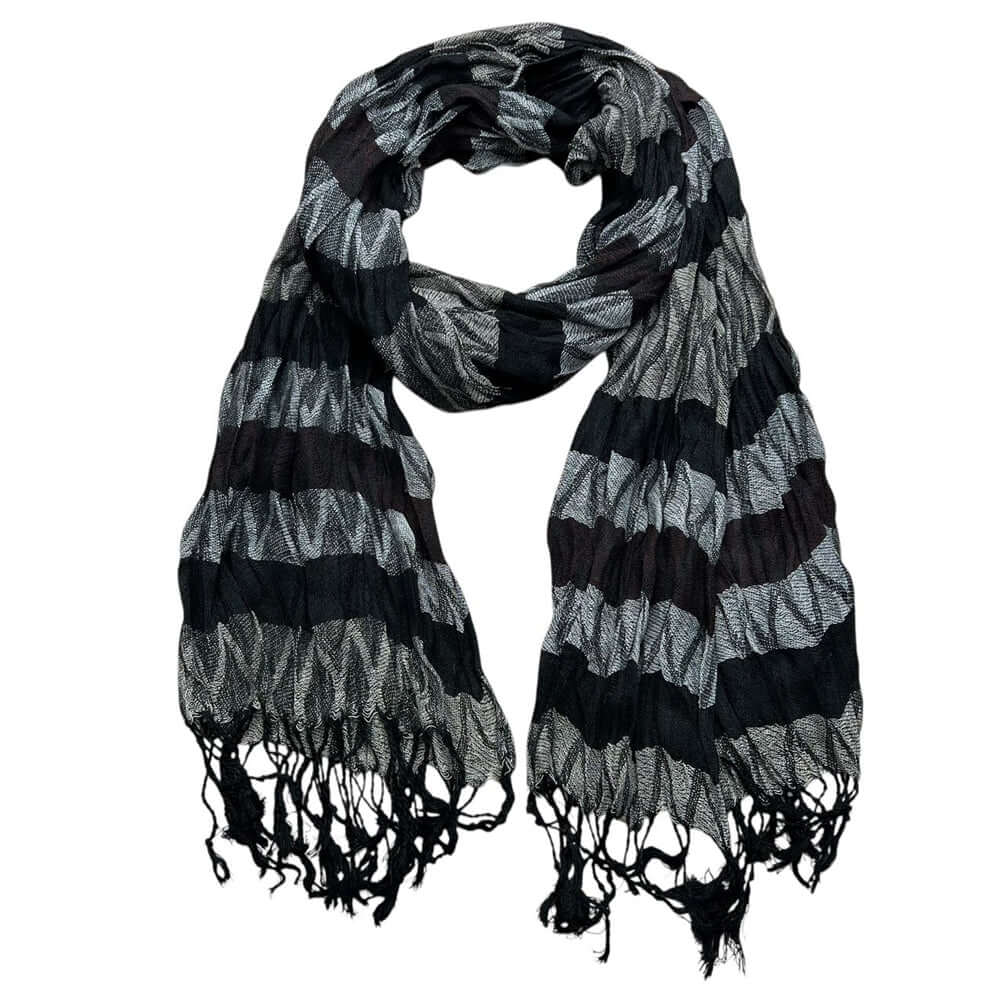Crinkle scarf Beige Jacquard Crinkle Scarf 66inchx28inch