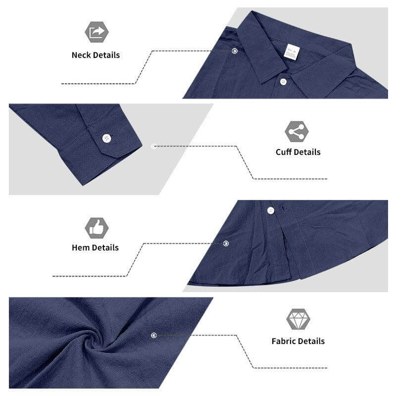 casual linen shirt Loose-fit Cardigan With A Lapel Collar