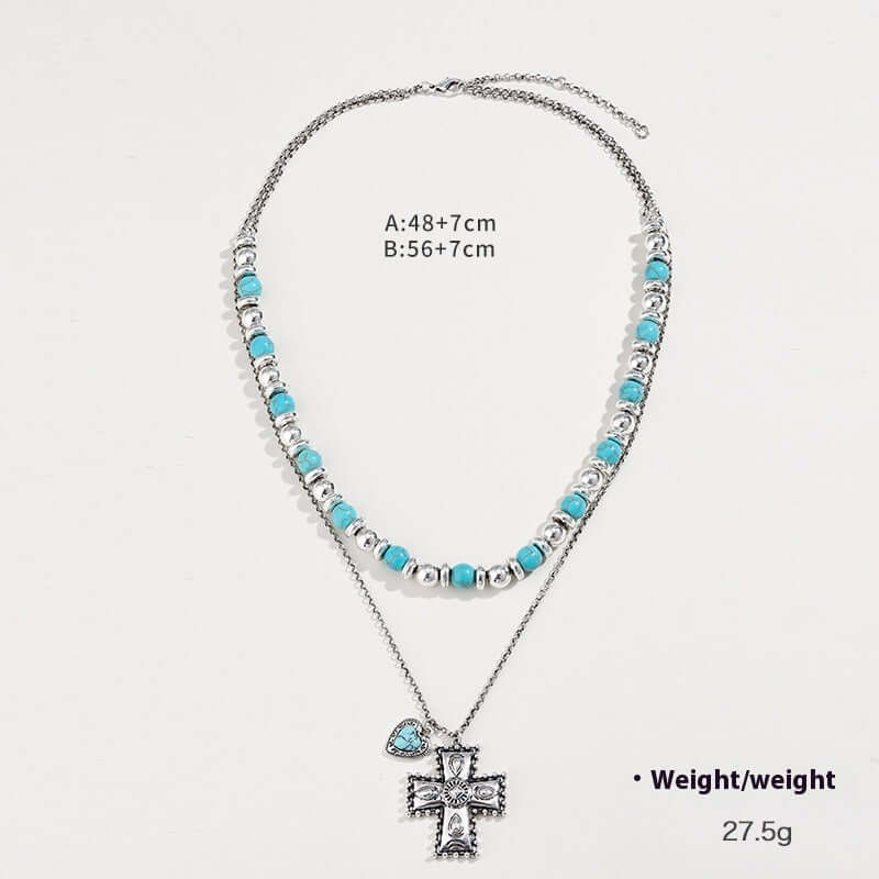 Semi-precious Stone Beaded Twin Earrings
