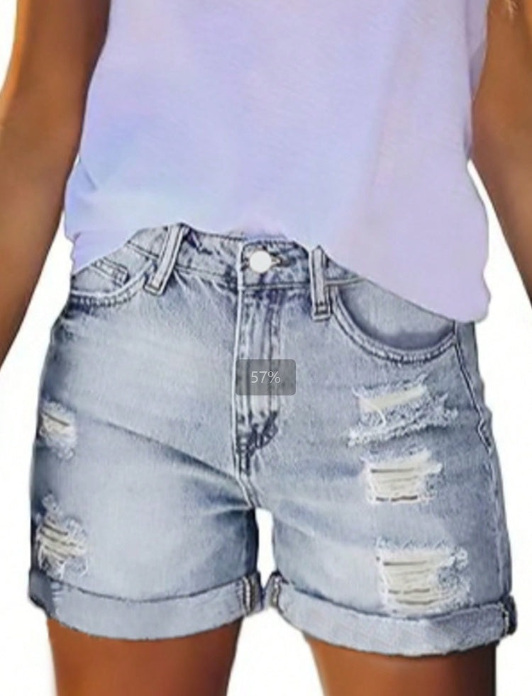 Women Stretchy Denim Shorts