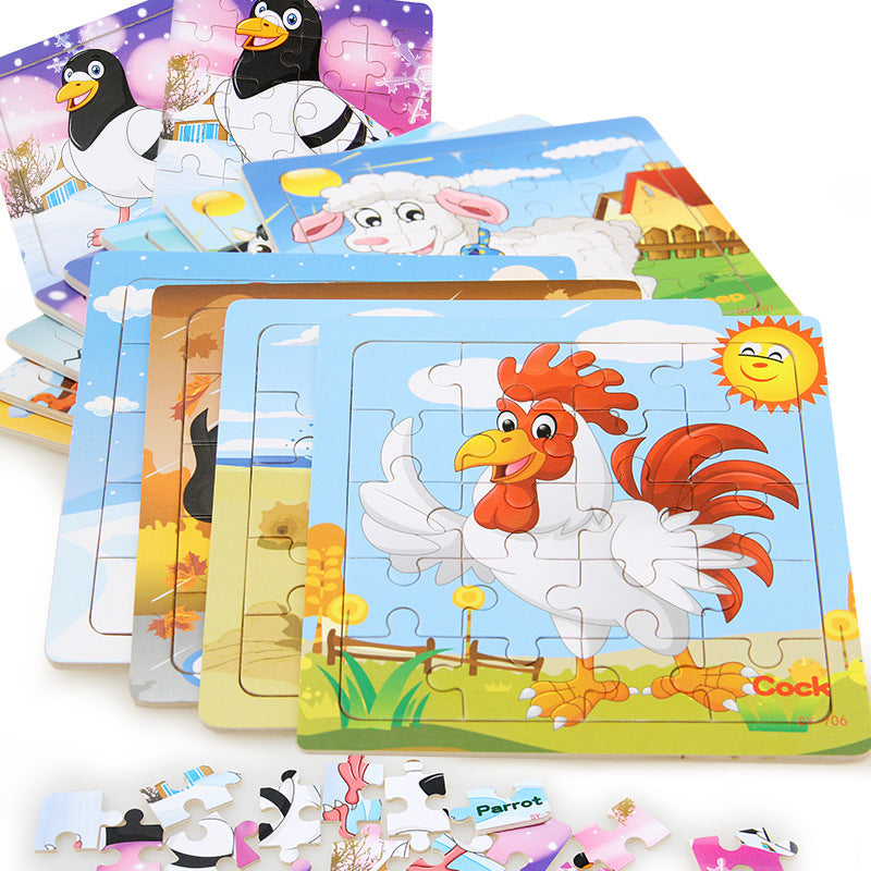 Childrens animal wooden puzzle