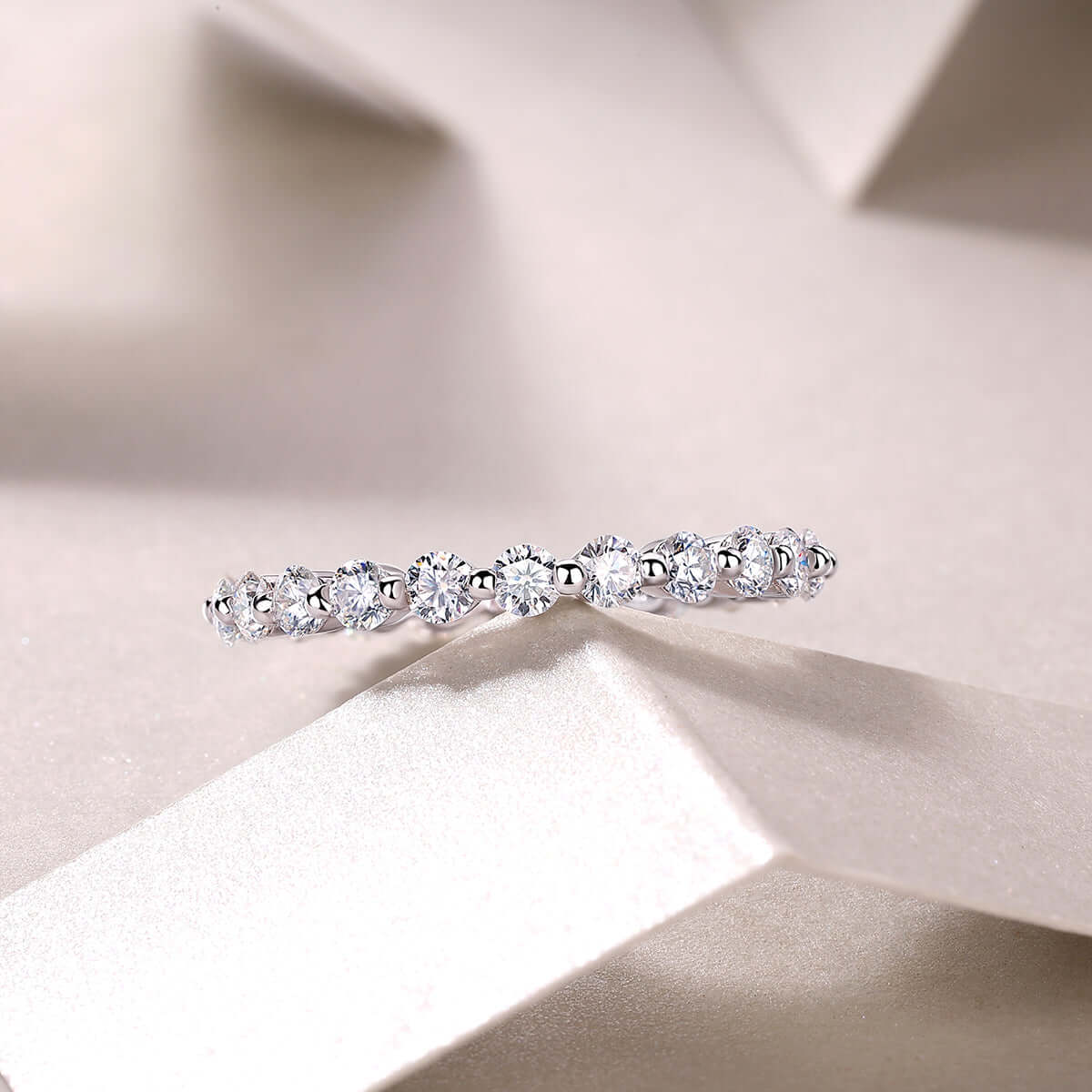 moissanite rings 1Row Of Diamonds, Moissanite Rings, Silver Rings
