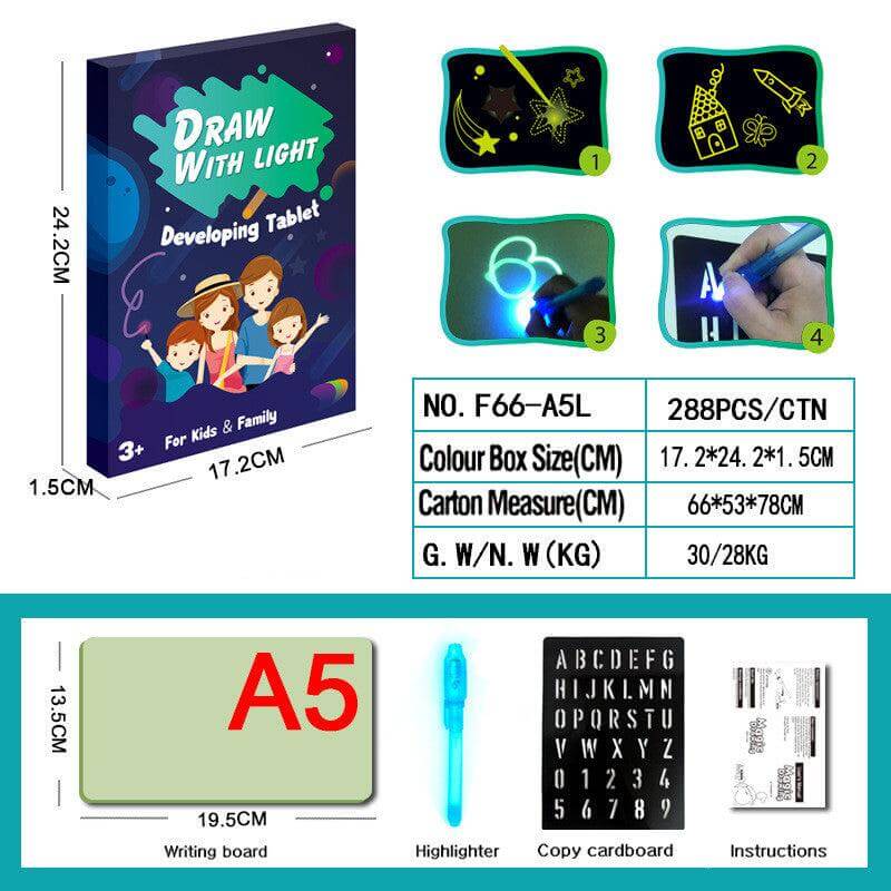 3D drawing pad Educational Toy Drawing 8 Light Effects 10Style S