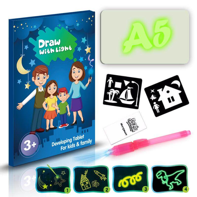 3D drawing pad Educational Toy Drawing 8 Light Effects Russian A5 S