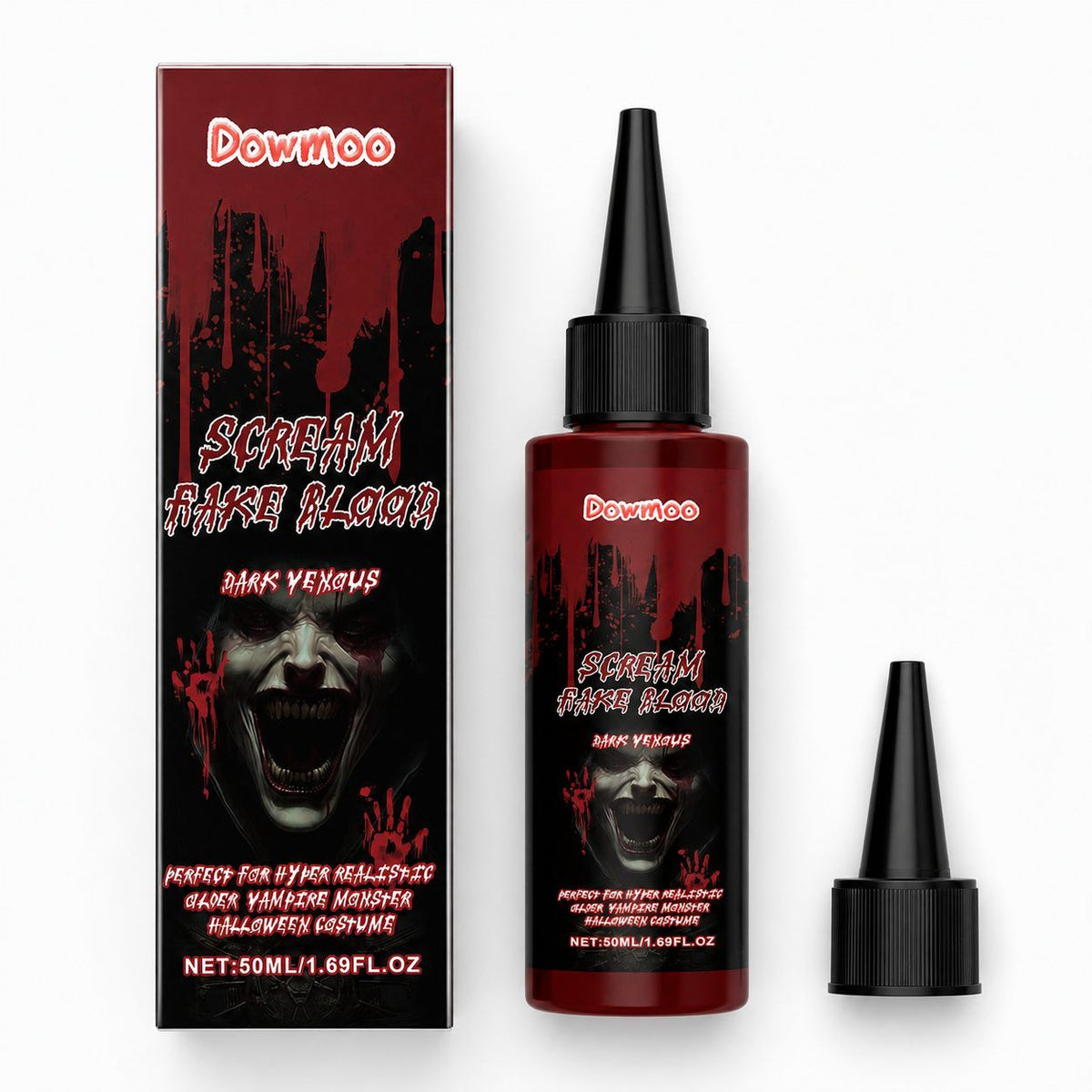 DOWMOO Halloween Fake Blood Drops, 50 ml