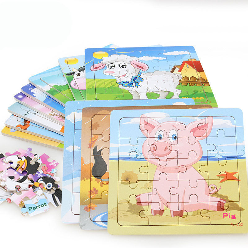 Childrens animal wooden puzzle