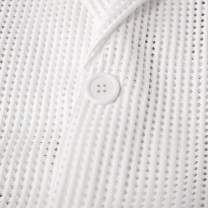 Mens Solid Color Loose Fit White Suit Casual Jacket