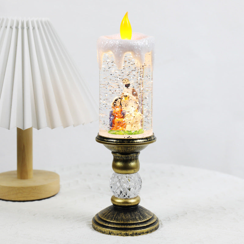 Christmas Decorations Candle Light Scene Layout Picture Style