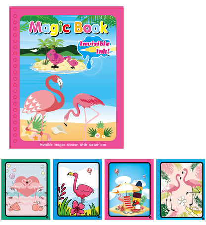 Childerns Coloring Books Water Painting Book Coloring Flamingo
