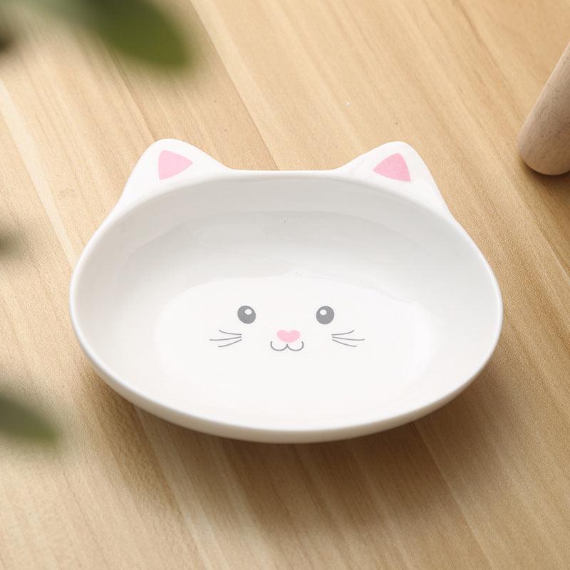 ceramic cat bowl Small Cat Face Shape Pet Food Bowl bowl
