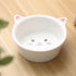 ceramic cat bowl Small Cat Face Shape Pet Food Bowl Pots
