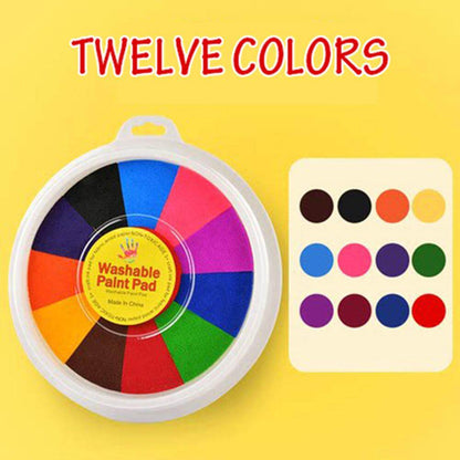kindergarten art supplies New Hot Selling Kindergarten Finger Print 12Colors