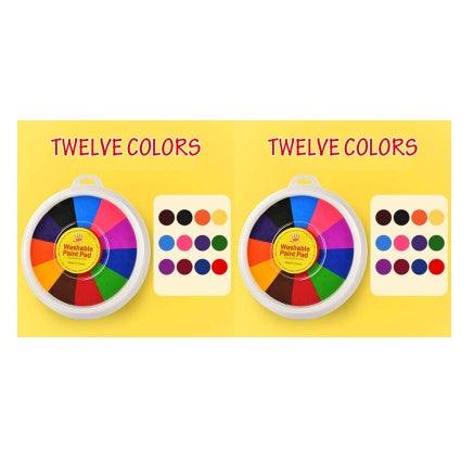 kindergarten art supplies New Hot Selling Kindergarten Finger Print 12Colors 2pcs