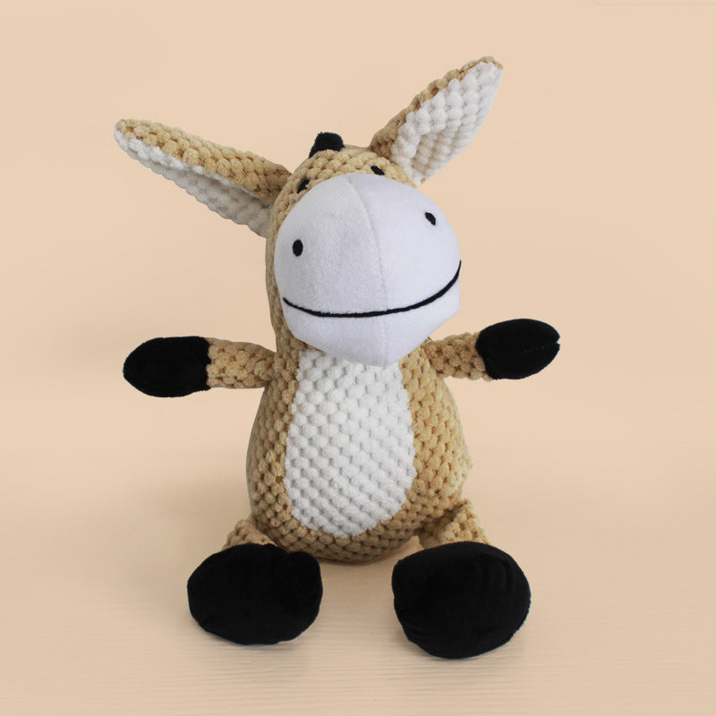 Toy Dinosaur Dog Doll Sounding Duck plush donkey toy with big ears and smiley face, perfect for playtime.
