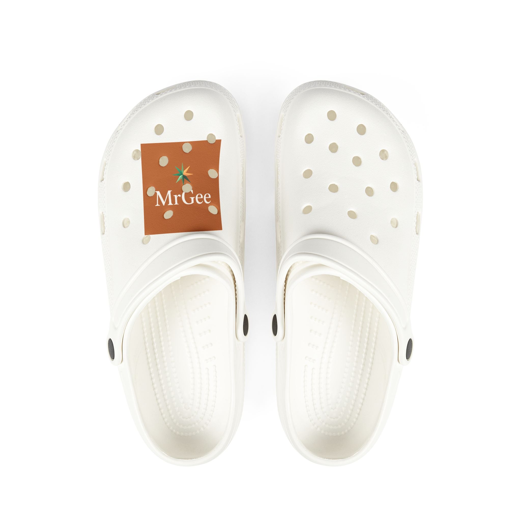 View details for Clog Shoes — White EVA Foam Slip‑Ons with 'MrGee' Logo Clog Shoes