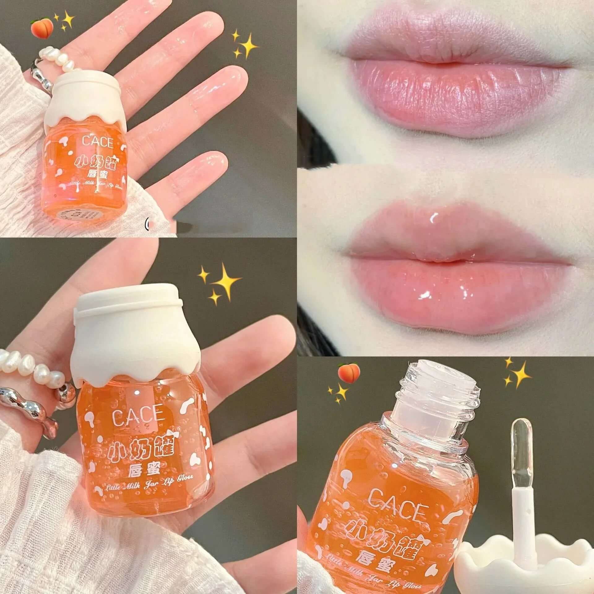Hydrating Juice Lip Gloss Lipstick Transparent Lip Gloss 01 Island Peach Sauce 11g