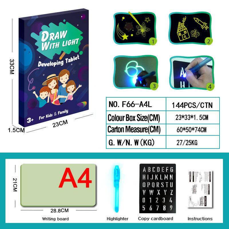 3D drawing pad Educational Toy Drawing 8 Light Effects 10Style M