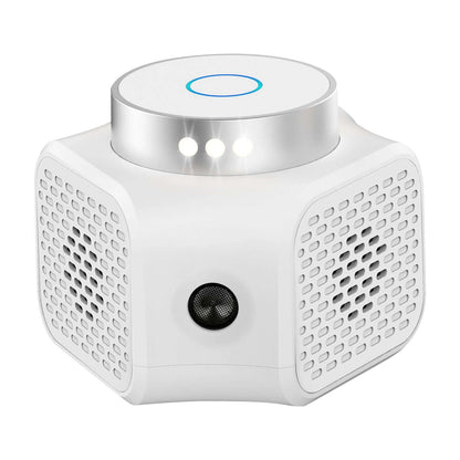 Indoor rodent repellent 360 Degree Ultrasonic Rodent Chaser with ultrasonic transducer and speakers.